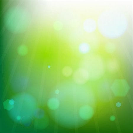 abstract light and rays over green background, vector art illustration Stock Photo - Budget Royalty-Free & Subscription, Code: 400-04316827