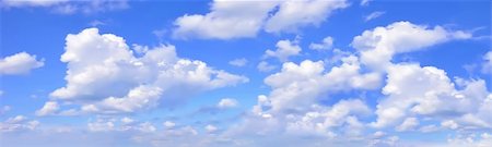 set of perfect blue fluffy clouds sky Stock Photo - Budget Royalty-Free & Subscription, Code: 400-04317167