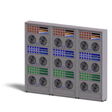 a historic science fiction computer or mainframe. 3D rendering with clipping path and shadow over white Stock Photo - Budget Royalty-Free & Subscription, Code: 400-04317785