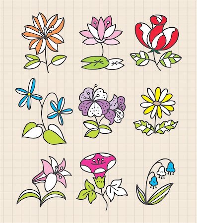 simsearch:400-04411448,k - hand draw flower Stock Photo - Budget Royalty-Free & Subscription, Code: 400-04319254