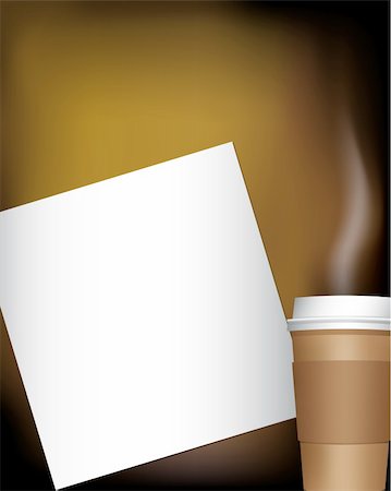 simsearch:400-05336522,k - note pad with coffee or tea illustration.file contains gradient mesh Stock Photo - Budget Royalty-Free & Subscription, Code: 400-04319395