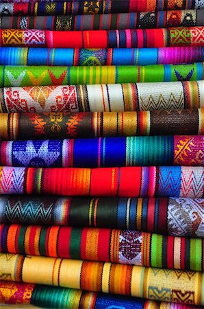 ecuador otavalo market - Indigenous textiles at craft market, Ecuador Stock Photo - Budget Royalty-Free & Subscription, Code: 400-04319442