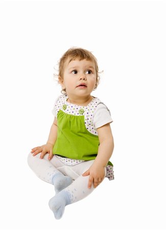 simsearch:400-04875091,k - Happy Toddler girl portrait isolated on white Stock Photo - Budget Royalty-Free & Subscription, Code: 400-04319533
