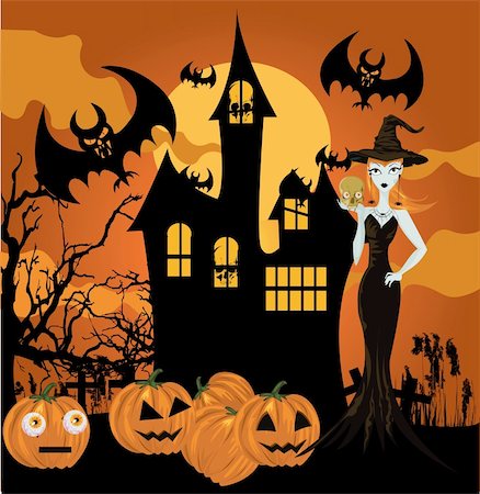 simsearch:400-03936196,k - Halloween witch Stock Photo - Budget Royalty-Free & Subscription, Code: 400-04319631