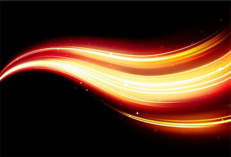 simsearch:400-04213608,k - Vector illustration of neon abstract background made of blurred magic orange light curved lines Stock Photo - Budget Royalty-Free & Subscription, Code: 400-04310174
