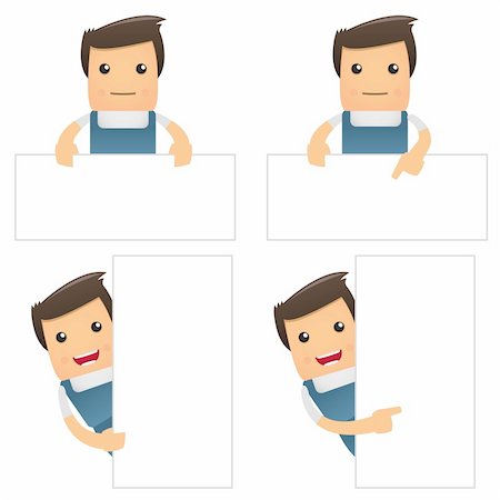 set of funny cartoon office worker in various poses for use in presentations, etc. Stock Photo - Budget Royalty-Free & Subscription, Code: 400-04310264