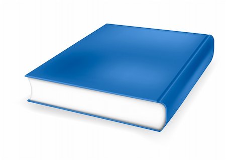 illustration of a blue hardcover book Foto de stock - Super Valor sin royalties y Suscripción, Código: 400-04310424