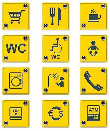 Set of the roadside services related icons Stock Photo - Budget Royalty-Free & Subscription, Code: 400-04311547