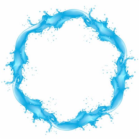 simsearch:400-05359029,k - Water round splash detailed. Vector illustration on white background Photographie de stock - Aubaine LD & Abonnement, Code: 400-04311659