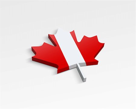 3d maple leaf symbolizing the Canadian flag Stock Photo - Budget Royalty-Free & Subscription, Code: 400-04312118