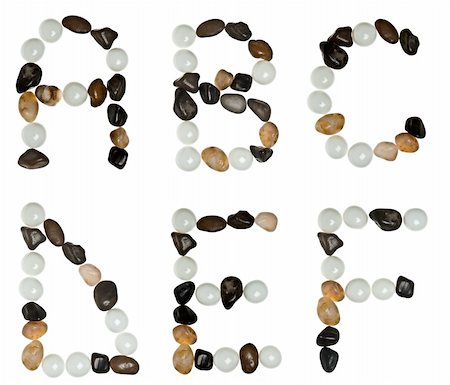 simsearch:400-04322747,k - A to F letters made of stones Stock Photo - Budget Royalty-Free & Subscription, Code: 400-04312128