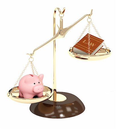 simsearch:400-04231986,k - Piggy bank, gold scales and code of laws. Objects isolated over white Stock Photo - Budget Royalty-Free & Subscription, Code: 400-04312347