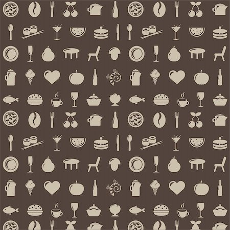 simsearch:400-08786053,k - Restaurant Background With Icons, Vector Illustration Stock Photo - Budget Royalty-Free & Subscription, Code: 400-04313013