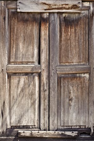 simsearch:400-07217858,k - Old door of wooden was closed with grungy style. Stock Photo - Budget Royalty-Free & Subscription, Code: 400-04313220
