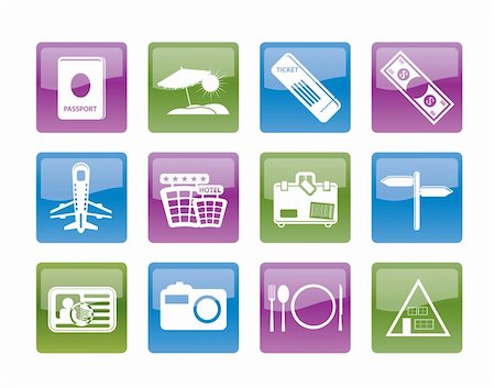 simsearch:400-07114343,k - Simple Travel and trip Icons- Vector Icon Set Stock Photo - Budget Royalty-Free & Subscription, Code: 400-04313684