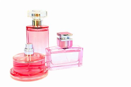 pink bottle perfume for women - Perfume bottles isolated on white background. Stock Photo - Budget Royalty-Free & Subscription, Code: 400-04313795