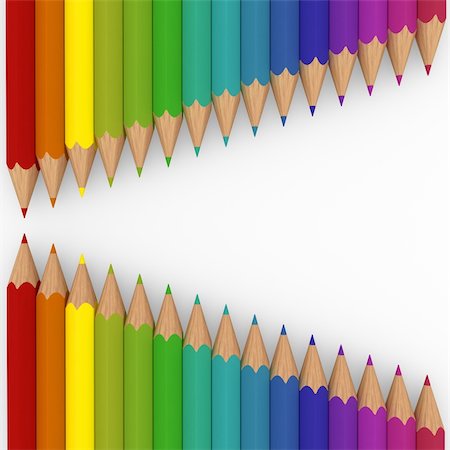 simsearch:400-04046903,k - 3d pencil red blue green yellow purple colorful Stock Photo - Budget Royalty-Free & Subscription, Code: 400-04324280