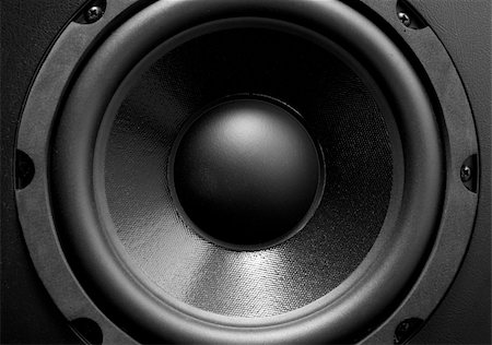 Black bass speaker Stock Photo - Budget Royalty-Free & Subscription, Code: 400-04324966