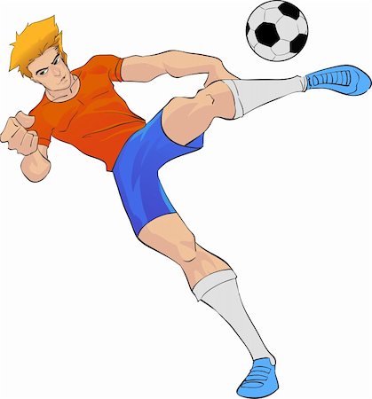 simsearch:854-03538943,k - football player kicking the ball with strong power and will Stock Photo - Budget Royalty-Free & Subscription, Code: 400-04325595