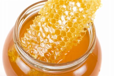 simsearch:400-05135233,k - jar of organic honey on white background Foto de stock - Super Valor sin royalties y Suscripción, Código: 400-04325755