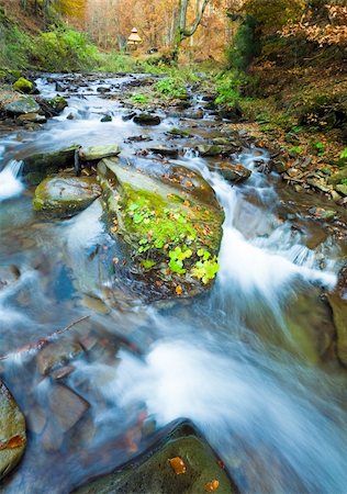 simsearch:400-05890122,k - Rocky Stream, Running Through Autumn Mountain Forest Stock Photo - Budget Royalty-Free & Subscription, Code: 400-04327394