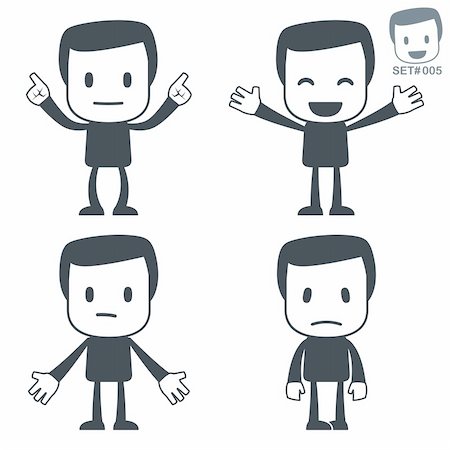 simsearch:400-04180936,k - Vector illustration of a simple cute characters for use in presentations, manuals, design, etc. Photographie de stock - Aubaine LD & Abonnement, Code: 400-04327728