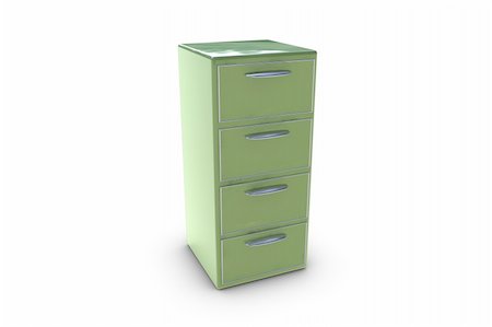 simsearch:400-06072564,k - 3D render of a filing cabinet isolated on white Stock Photo - Budget Royalty-Free & Subscription, Code: 400-04328464