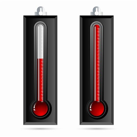 illustration of pair of thermometer on white background Stock Photo - Budget Royalty-Free & Subscription, Code: 400-04329014