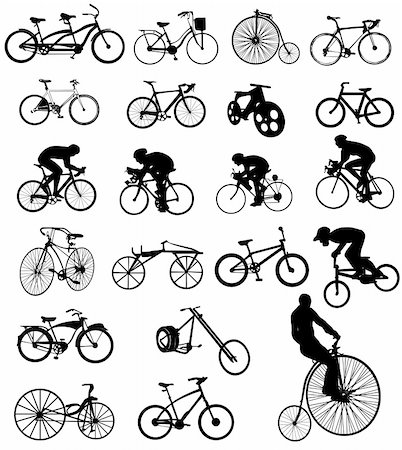 simsearch:400-08938779,k - Vector illustration of bicycles Stock Photo - Budget Royalty-Free & Subscription, Code: 400-04329139