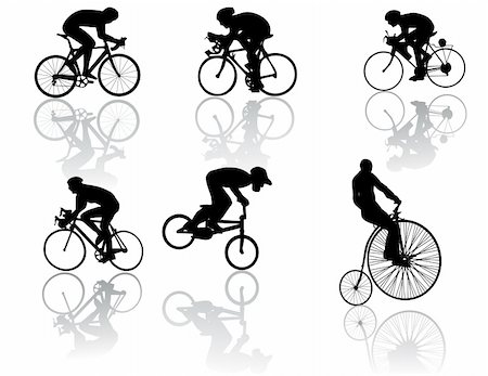 simsearch:400-08938779,k - Vector illustration of bicycles Stock Photo - Budget Royalty-Free & Subscription, Code: 400-04329140