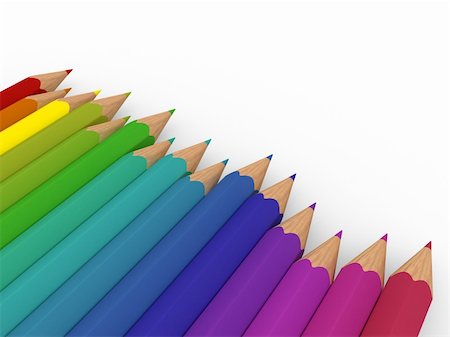 simsearch:400-04046903,k - 3d pencil red blue green yellow purple colorful Stock Photo - Budget Royalty-Free & Subscription, Code: 400-04329162
