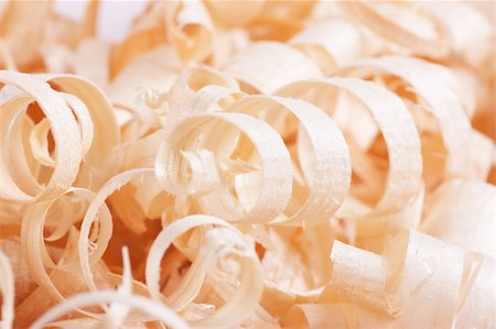 Wooden shaving texture. Macro view of spiral shavings. Stock Photo - Budget Royalty-Free & Subscription, Code: 400-04329751