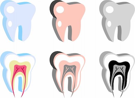 Medical Dental icons, tooth scheme, emblem, illustration. Simply change. Other medical vectors you can see in my portfolio Stock Photo - Budget Royalty-Free & Subscription, Code: 400-04320386