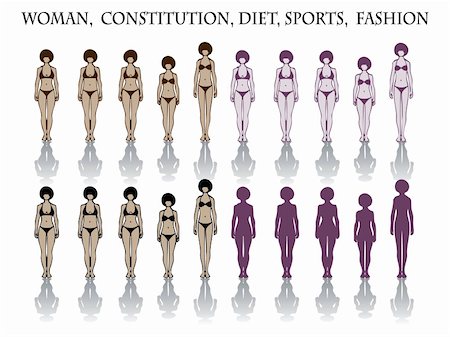 simsearch:400-04320530,k - woman, constitution, diet, sports, fashion. silhouette Stock Photo - Budget Royalty-Free & Subscription, Code: 400-04320530