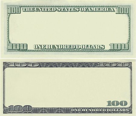 Clear 100 dollar banknote pattern for design purposes Stock Photo - Budget Royalty-Free & Subscription, Code: 400-04321680