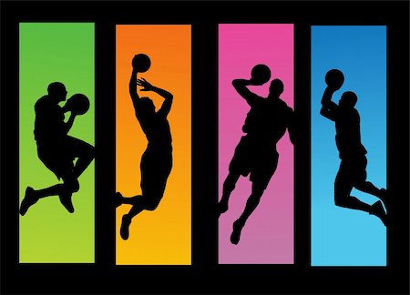 Basketball players illustration Stock Photo - Budget Royalty-Free & Subscription, Code: 400-04321780