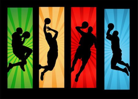 Basketball players illustration Stock Photo - Budget Royalty-Free & Subscription, Code: 400-04321781