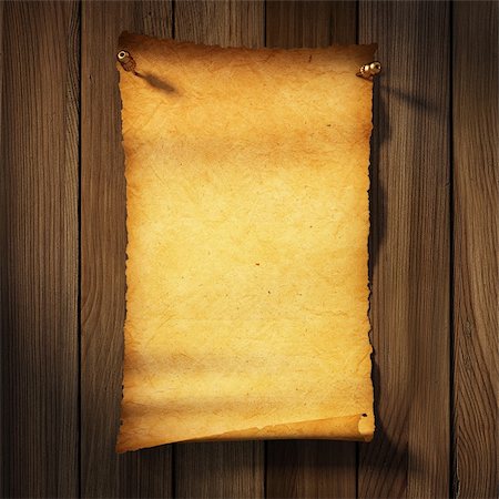 old yellow paper on brown wood texture. Stock Photo - Budget Royalty-Free & Subscription, Code: 400-04322682