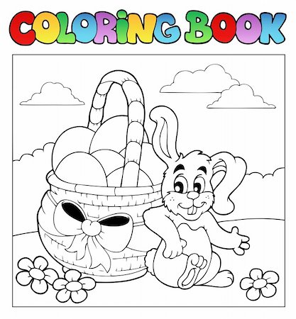 simsearch:400-04236823,k - Coloring book with Easter theme 2 - vector illustration. Stock Photo - Budget Royalty-Free & Subscription, Code: 400-04322830