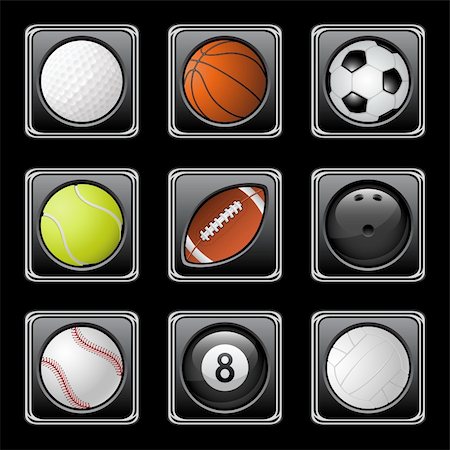 soccer retro designs - Sports balls icons. Vector illustration. Stock Photo - Budget Royalty-Free & Subscription, Code: 400-04323468