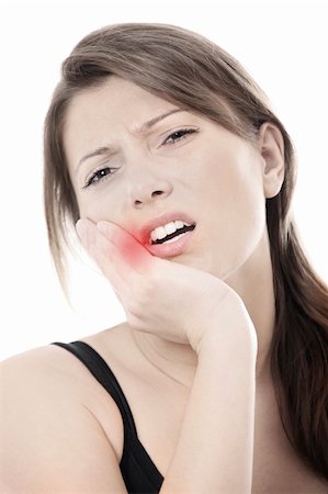 sensitive - A picture of a young woman with a terrible toothache Stock Photo - Budget Royalty-Free & Subscription, Code: 400-04323541