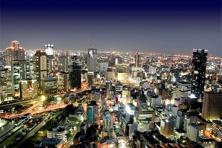 simsearch:400-05706130,k - Osaka City by Night, Japan Stock Photo - Budget Royalty-Free & Subscription, Code: 400-04323933