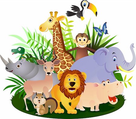 simsearch:400-04382902,k - Vector illustration of animal cartoon Stock Photo - Budget Royalty-Free & Subscription, Code: 400-04334096