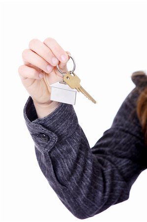 simsearch:400-04663994,k - Young businesswoman (real estate agent) with house keys in hand Stock Photo - Budget Royalty-Free & Subscription, Code: 400-04335138