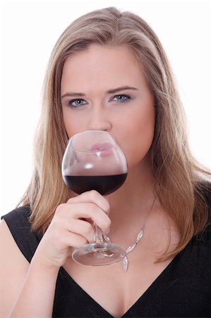 simsearch:400-08348807,k - Portrait of elegant woman with glass red wine Stock Photo - Budget Royalty-Free & Subscription, Code: 400-04335144