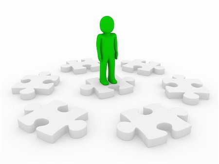simsearch:400-05686284,k - 3d human puzzle circle green teamwork success Stock Photo - Budget Royalty-Free & Subscription, Code: 400-04335196