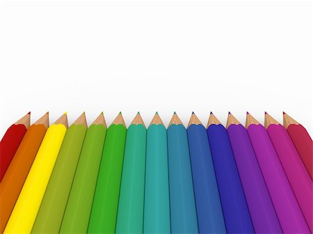 simsearch:400-04046903,k - 3d pencil red blue green yellow purple colorful Stock Photo - Budget Royalty-Free & Subscription, Code: 400-04335204