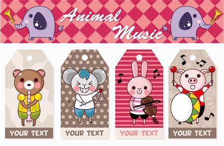 simsearch:400-04351466,k - animal play music card Stock Photo - Budget Royalty-Free & Subscription, Code: 400-04335432