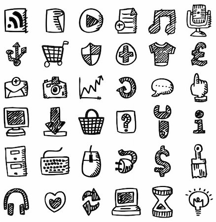 simsearch:400-04335592,k - hand draw web icon Stock Photo - Budget Royalty-Free & Subscription, Code: 400-04335495