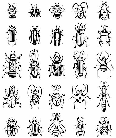 hand draw insect icon Stock Photo - Budget Royalty-Free & Subscription, Code: 400-04335550